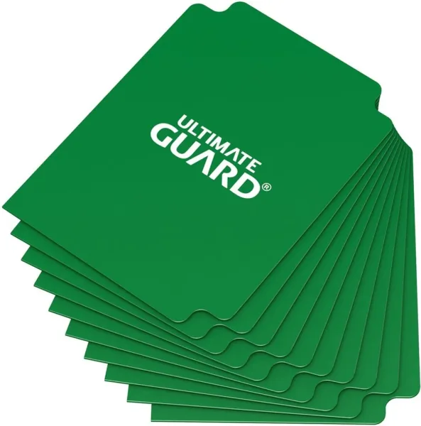 Tarjetas separadoras para cartas ultimate guard tamaño estándar verde (10)