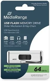 Pendrive 64Gb USB 3.2 Mediarange Silver-Black