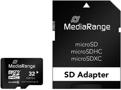 Mem Micro Sdhc 32GB Mediarange + Adaptador SD