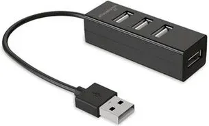 HUB 4 PUERTOS 2.0 MEDIARANGE MRCS502 BLACK
