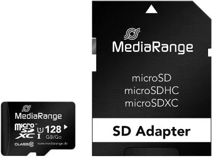 Mem Micro Sdxc 128GB Mediarange + Adaptador SD