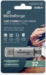 Pendrive Combo 64Gb USB 3.2 Mediarange