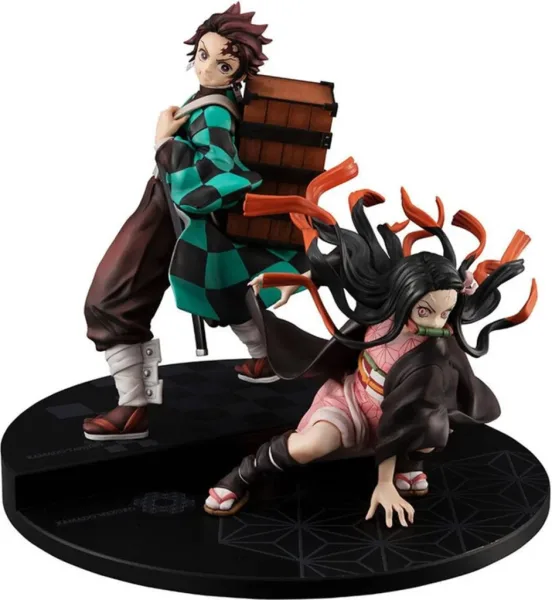 Figura megahouse serie g.e.m. demon slayer kimetsu no yaiba kamado brother & sis