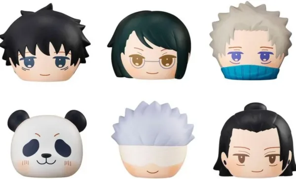 Pack 6 figuras antiestres megahouse jujutsu kaisen gekijouban fluffy squeeze bread box