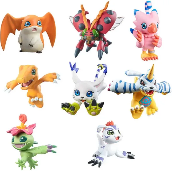 Pack 8 figuras megahouse digimon adventure digicolle! series mix special edition gift set