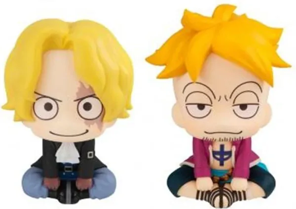 Figura megahouse look up one piece sabo & marco con regalos sorpresa