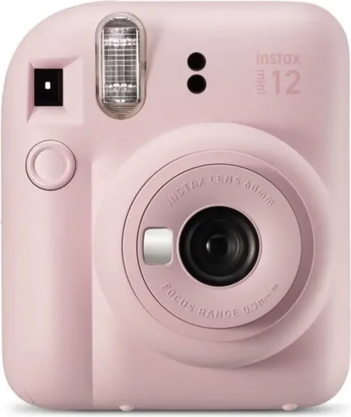 Camara fujifilm mini instax 12 flash -  autoexposicion -  rosa pastel