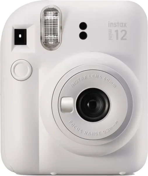 Camara fujifilm mini instax 12 flash -  autoexposicion -  blanco arcilla
