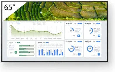 Sony FW-65BZ30L pantalla de señalización Pantalla plana para señalización digital 165,1 cm (65") LCD WiFi 440 cd / m² 4K Ultra HD Negro Android 24/7