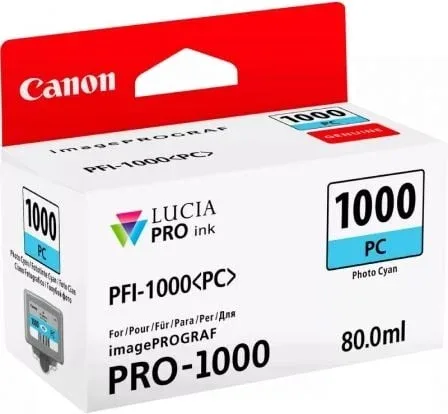 Cartucho de Tinta Original Canon PFI-1000PC/ Cian Foto