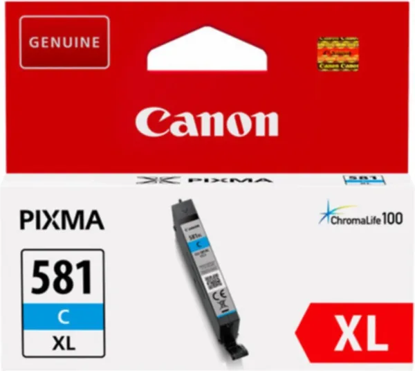 Cartucho de Tinta Original Canon CLI-581CXL Alta Capacidad/ Cian