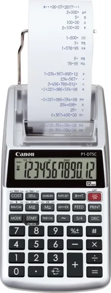 Calculadora canon impresion portatil p1 - dtsc ii hwb 12 digitos