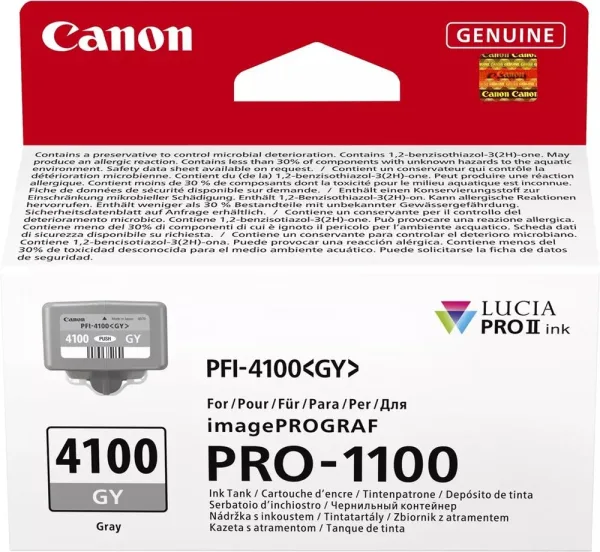 Cartucho canon pfi - 4100gy gris