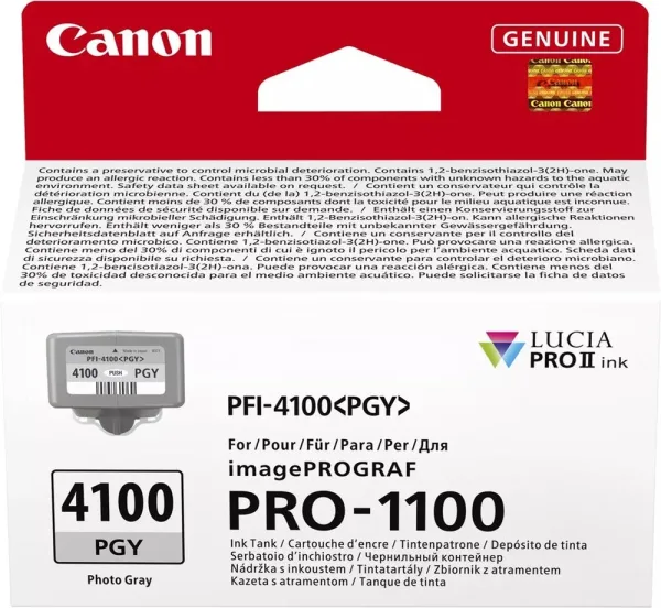 Cartucho canon pfi - 4100pgy gris