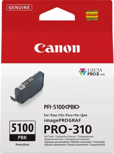 Cartucho tinta canon pfi - 5100pbk negro photo