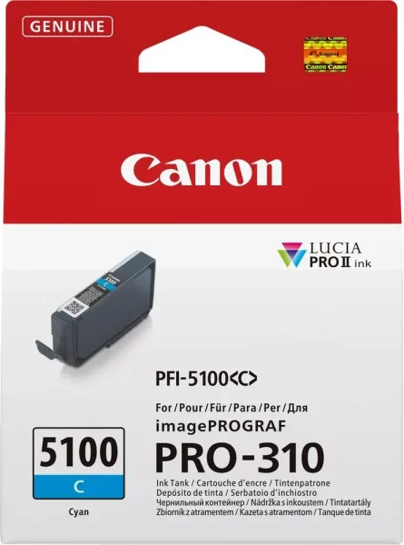 Cartucho tinta canon pfi - 5100c cian