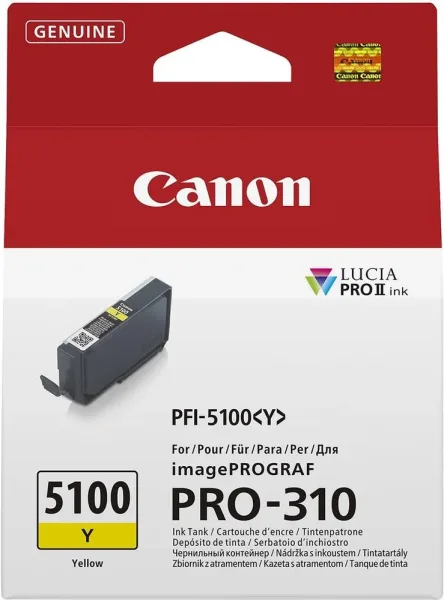 Cartucho tinta canon pfi - 5100 amarillo