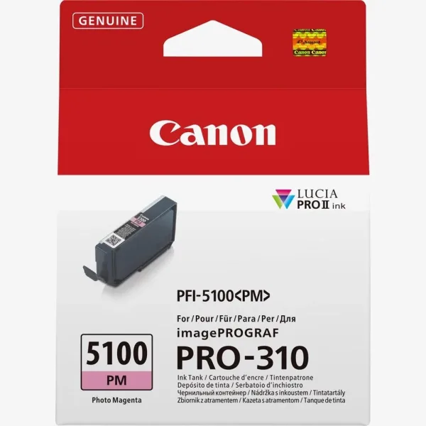 Cartucho tinta canon pfi - 5100pm magenta photo