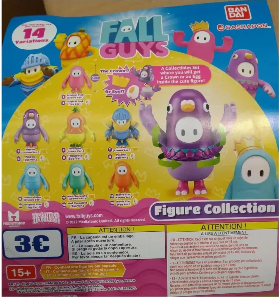Set gashapon figuras bandai lote 50 articulos fall guys 14 variaciones crown edition