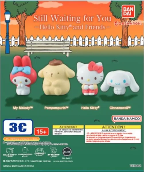 Set bandai gashapon lote 40 articulos sanrio characterse machiboke hello kity
