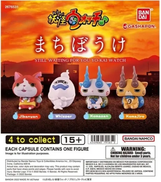 Set gashapon lote 30 articulos yokai watch machibouke