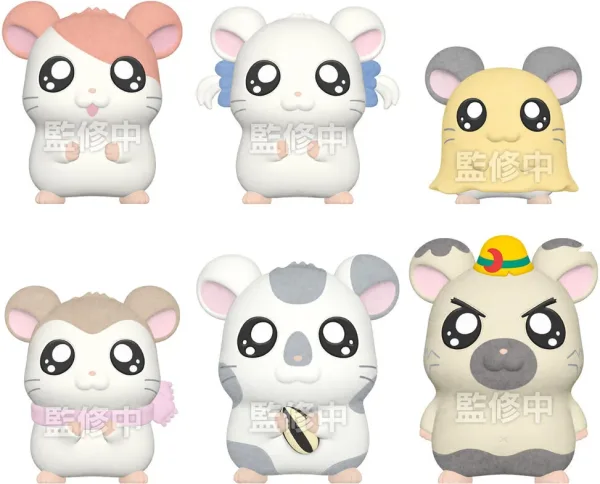 Hamtaro flocked doll 1 unidad aleatoria