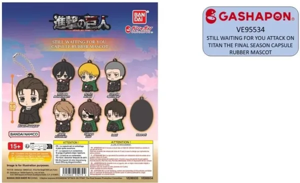 Set gashapon figuras bandai lote 40 articulos still waiting for you attack on titan t
