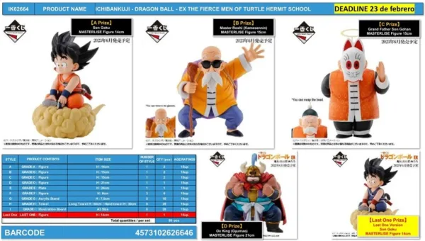 Ichiban kuji banpresto dragon ball ex the fierce men of turtle hermit school