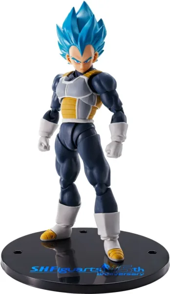 Figura tamashii nations sh figuart dragon ball super saiyan god super saiyan vegeta 15th aniversario
