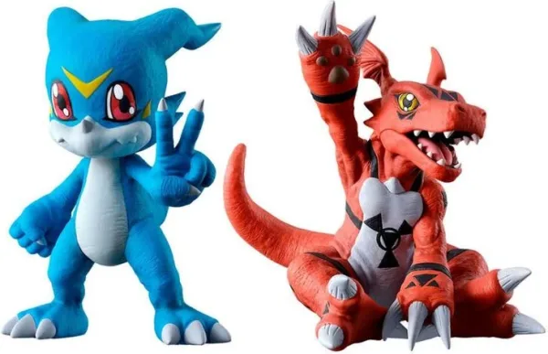 Figuras ichibansho digimon two forces that radiate light veemon & guilmon