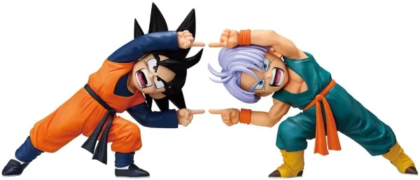 Figura ichibansho dragon ball z son goten & trunks (battle of the super saiyan) 9cm