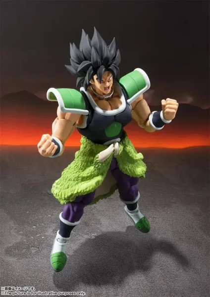 Figura tamashii nations dragon ball super broly s.h. figuarts broly 19cm