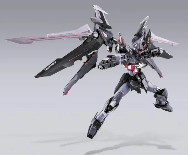 Figura tamashii nations gundam universe metal robots the robot spirits strike noir gundam (20th memorial color) 18cm