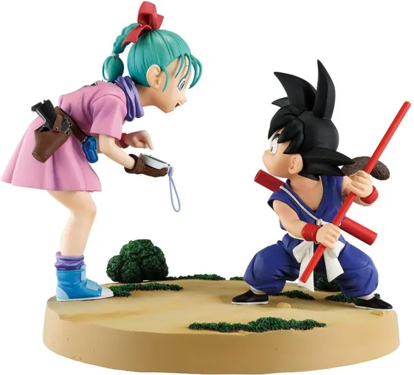 Figura ichibansho dragon ball son goku & bulma (fantastic adventure 3) 17cm
