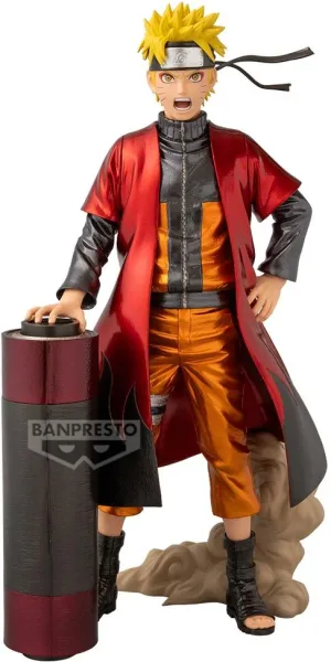 Figura banpresto naruto shippuden premium naruto uzumaki [the metallic] 30cm