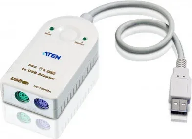 ATEN UC100KMA cable ps/2 0,3 m USB A 6-pin Mini-DIN Blanco