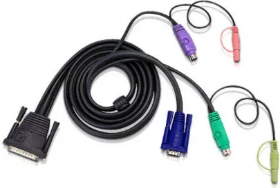 Aten 16ft PS/2 cable para video, teclado y ratón (kvm) Negro 5 m
