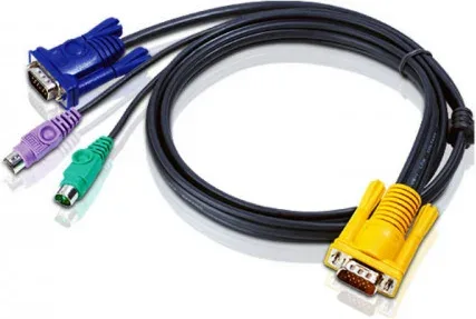 Aten Cable Kvm Ps/2 con Sphd 3 en 1 de 1,8 M (2L-5202P) Compatible con Consolas (Cl1000* / Cl5708*)