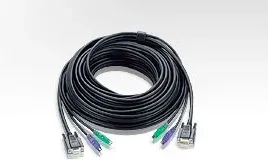 Aten KVM 5m cable cable para video, teclado y ratón (kvm) Negro 10 m