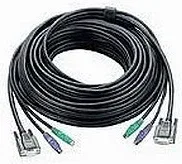 Aten PS/2 KVM Cable, 10m cable para video, teclado y ratón (kvm) Negro