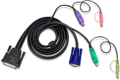 Aten 33ft PS/2 cable para video, teclado y ratón (kvm) Negro 10 m