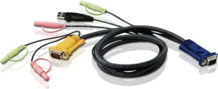 Aten Cable Kvm USB con Audio y Sphd 3 en 1 de 5 M (2L-5305U)
