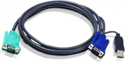 Aten 2L5205U cable para video, teclado y ratón (kvm) Negro 5 m