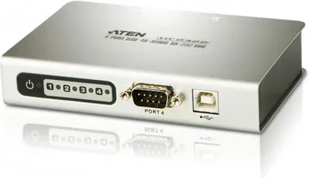 ATEN Conversor USB a 4 puertos RS-232