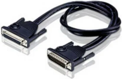 Aten 2L-2715 cable de serie Negro 15 m DB-25 Male DB-25 Female