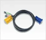 Aten 2L5203A cable para video, teclado y ratón (kvm) 3 m Negro