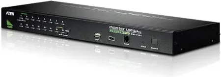 Aten Switch Kvm VGA Ps/2-USB de 16 Puertos con Puerto para Conexion en Cadena y Periféricos USB (Cs1716A-At-G)