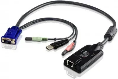 Aten KA7176 cable para video, teclado y ratón (kvm) Negro