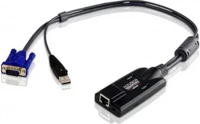 Aten KA7170 cable para video, teclado y ratón (kvm) Negro