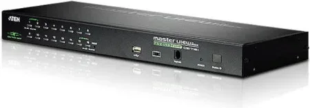 ATEN Switch KVM por IP VGA PS/2-USB de 16 puertos con acceso compartido desde consolas local/remota